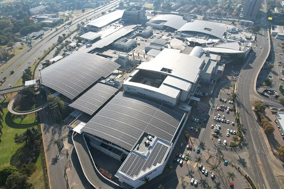 Solar installation supplying a South African facility
