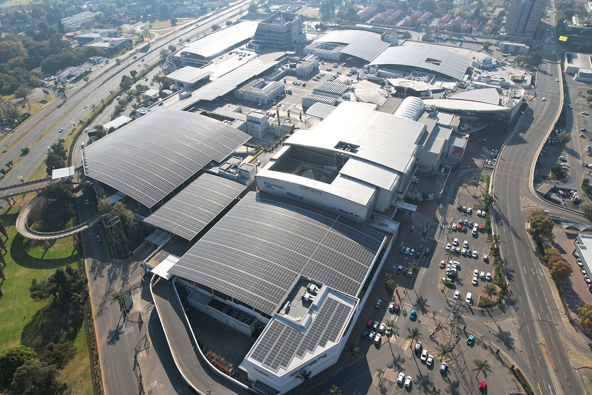 Solar installation supplying a South African facility